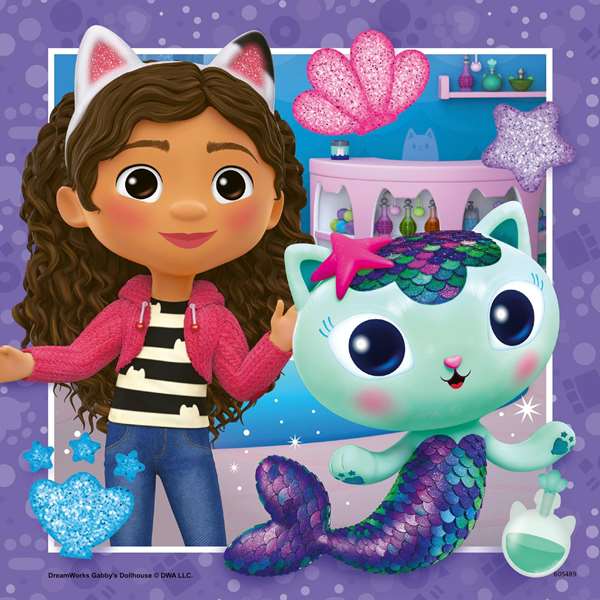 Ravensburger Puzzle Gabby's Dollhouse - La Casa de Muñecas - 3 Puzzles de 49 Piezas cada uno