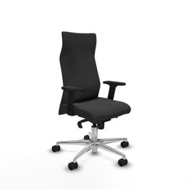 PIQUERAS Y CRESPO Sillón Albacete Gris Oscuro con Mecanismo Sincro y Base de Aluminio