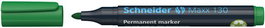 Marcador Permanente Schneider Maxx 130 Conico Verde (Set de 10)