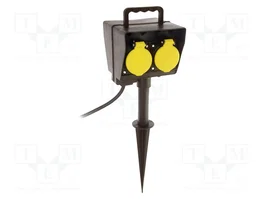 AS SCHWABE Prolongador de Alimentación H07RN-F 3G1,5mm² 2m Negro