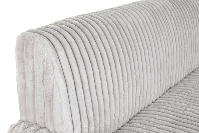 DKD Home Decor Sofá de Poliéster con Acabado de Pelo Beige