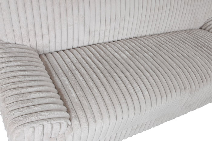 DKD Home Decor Sofá de Poliéster con Acabado de Pelo Beige