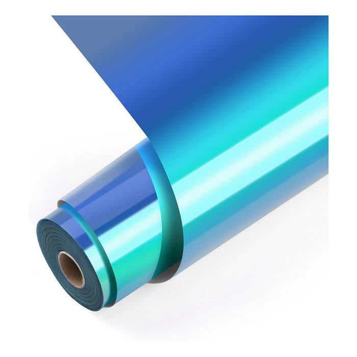 LOKLiK Europe Vinilo Holográfico de Adhesión Permanente - Wasserblau - 30,5 x 90 cm