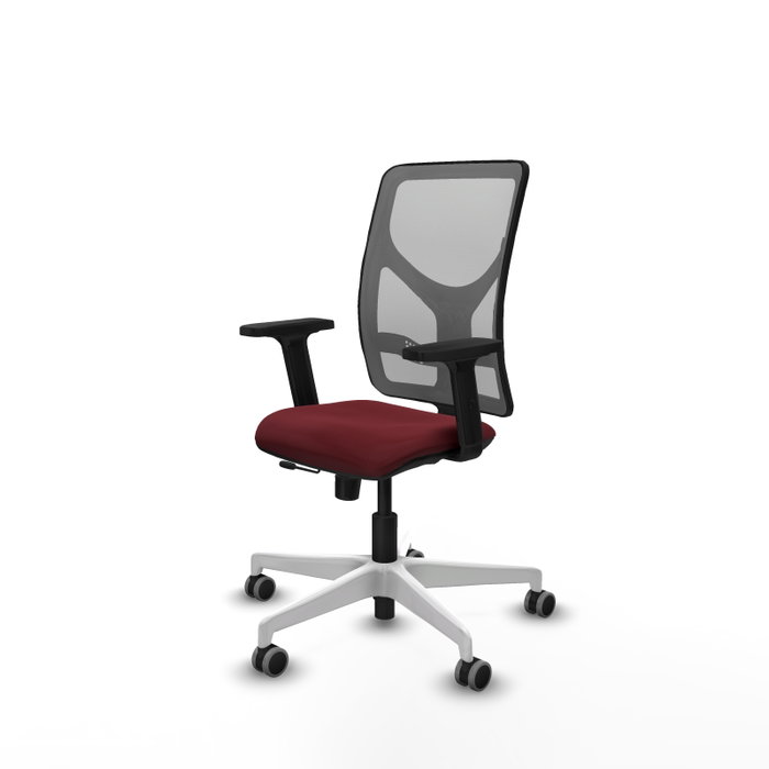 PIQUERAS Y CRESPO Silla de oficina Motilla Sincro/Traslack Granate y Gris