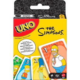 UNO Juego de Cartas Los Simpsons JHB16 Español, Francés, Alemán, Portugués, Inglés