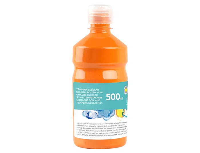 Liderpapel Témpera líquida escolar naranja 500 ml