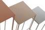 DKD Home Decor Set de 3 Mesitas Auxiliares de Metal Rosa Palo
