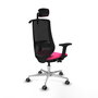 PIQUERAS Y CRESPO Silla de oficina Mardos con mecanismo Sincro/Traslack Rosa y Negro