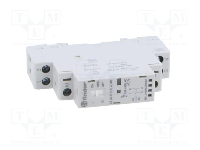 FINDER Contactor de instalación modular 2-polar 25A 230VAC/230VDC NA x2