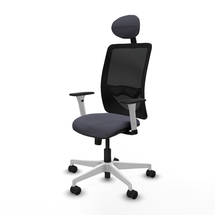 PIQUERAS Y CRESPO Silla de oficina Zulema con mecanismo Sincro, Gris oscuro y Negro PIQUERAS Y CRESPO Silla de oficina Zulema con mecanismo Sincro, Gris oscuro y Negro