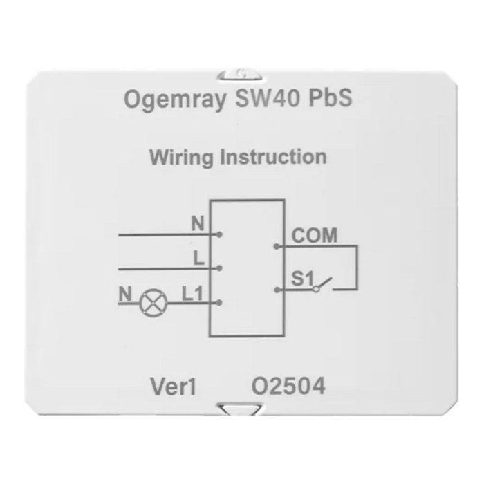 Shelly SHELLY_PBS_SW40 Relé inteligente 25A Blanco