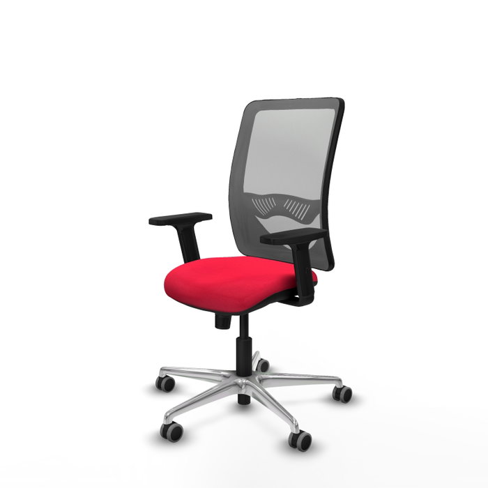 PIQUERAS Y CRESPO Silla de oficina Zulema con mecanismo Sincro, Rojo y Gris PIQUERAS Y CRESPO Silla de oficina Zulema con mecanismo Sincro, Rojo y Gris