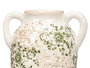 Giftdecor Jarron Nonna 2 Asas Ceramica Verde Beige, 29.5 cm Alto x 19 cm Ancho x 14 cm Largo (Set de 6)