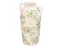 Giftdecor Jarron Nonna 2 Asas Ceramica Verde Beige, 29.5 cm Alto x 19 cm Ancho x 14 cm Largo (Set de 6)