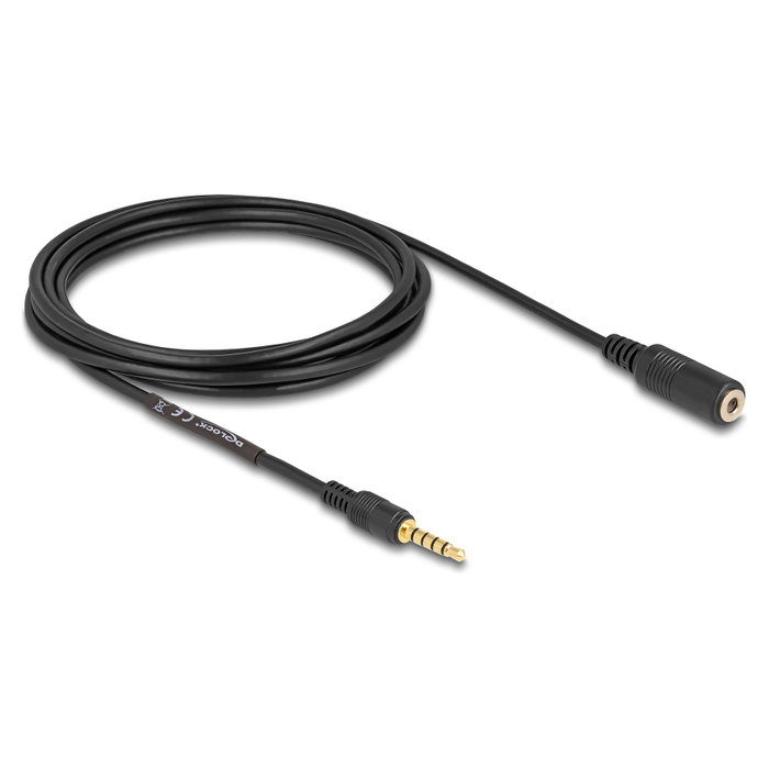 DeLOCK Cable de extensión de audio 3,5 mm 5 pines macho a hembra 3 m negro DeLOCK Cable de extensión de audio 3,5 mm 5 pines macho a hembra 3 m negro