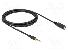 DeLOCK Cable de extensión de audio 3,5 mm 5 pines macho a hembra 3 m negro