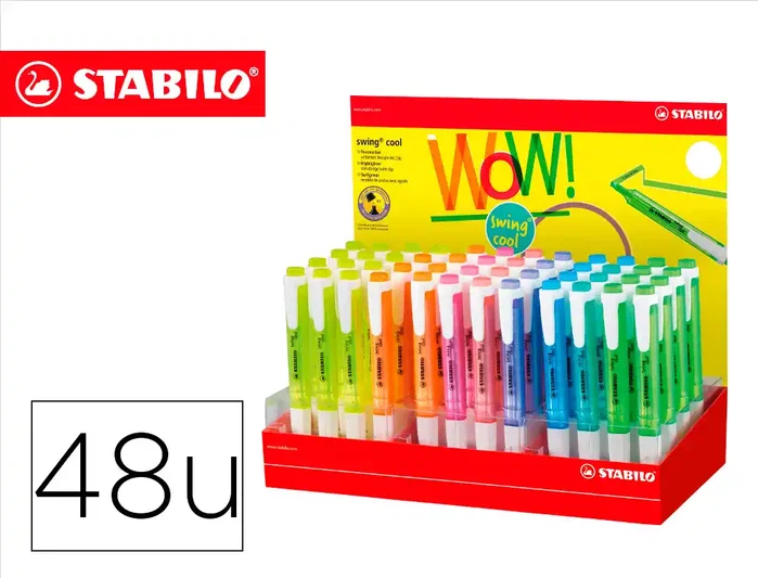 Stabilo Swing Cool Expositor de 48 Marcadores Fluorescentes Surtidos Stabilo Swing Cool Expositor de 48 Marcadores Fluorescentes Surtidos