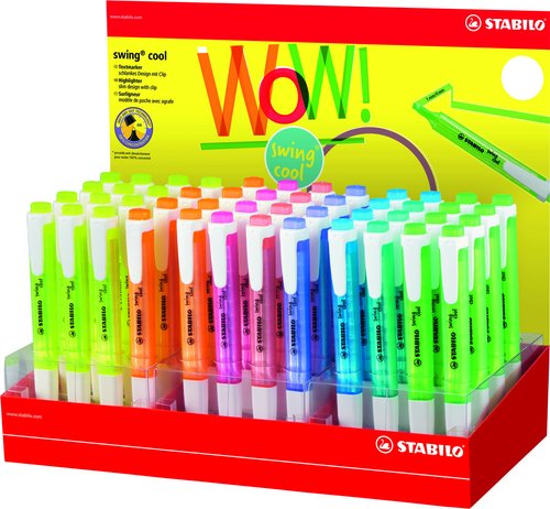 Stabilo Swing Cool Expositor de 48 Marcadores Fluorescentes Surtidos Stabilo Swing Cool Expositor de 48 Marcadores Fluorescentes Surtidos