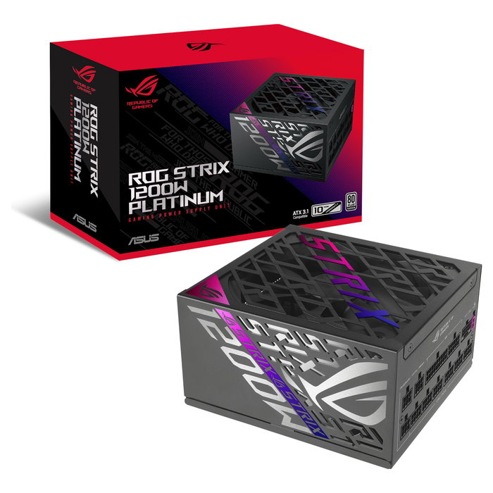 ASUS ROG-STRIX-1200P-GAMING Fuente de Poder 1200W 80+ Platinum ATX 3.1 Totalmente Modular ASUS ROG-STRIX-1200P-GAMING Fuente de Poder 1200W 80+ Platinum ATX 3.1 Totalmente Modular