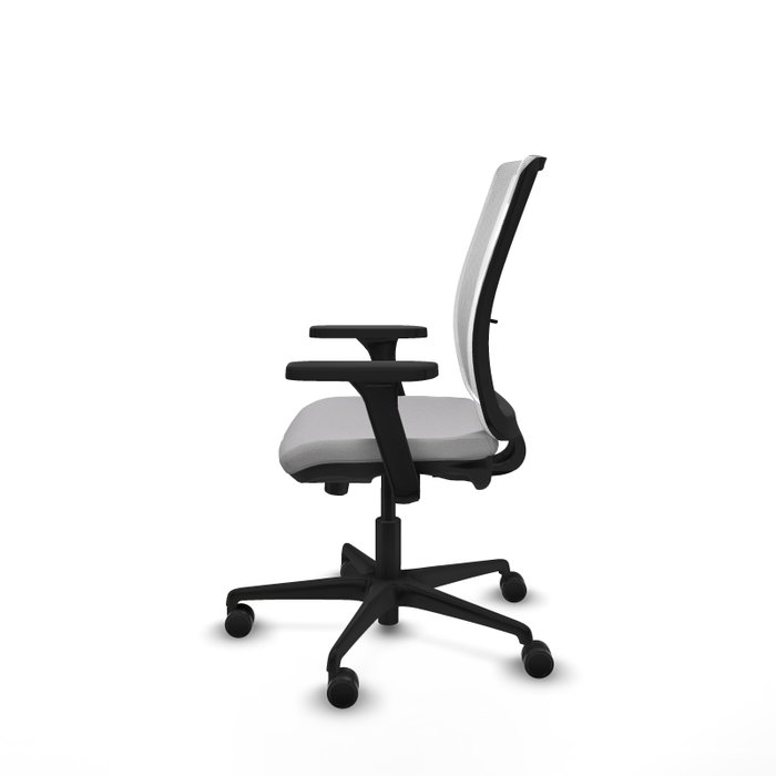 PIQUERAS Y CRESPO Silla de oficina Haches Gris claro/Blanco con mecanismo Sincro/Traslack