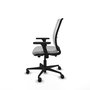 PIQUERAS Y CRESPO Silla de oficina Haches Gris claro/Blanco con mecanismo Sincro/Traslack
