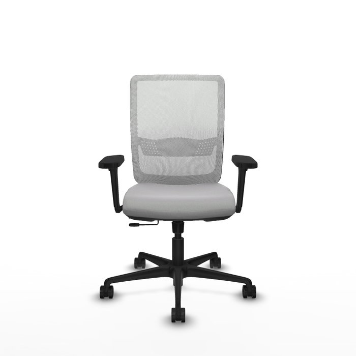 PIQUERAS Y CRESPO Silla de oficina Haches Gris claro/Blanco con mecanismo Sincro/Traslack