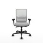 PIQUERAS Y CRESPO Silla de oficina Haches Gris claro/Blanco con mecanismo Sincro/Traslack