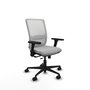 PIQUERAS Y CRESPO Silla de oficina Haches Gris claro/Blanco con mecanismo Sincro/Traslack