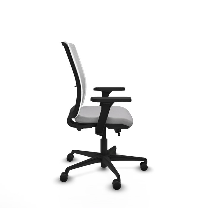 PIQUERAS Y CRESPO Silla de oficina Haches Gris claro/Blanco con mecanismo Sincro/Traslack