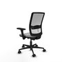 PIQUERAS Y CRESPO Silla de oficina Haches Gris claro/Blanco con mecanismo Sincro/Traslack