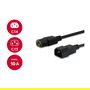 EQUIP 112101 Cable de Alimentación IEC C14 a IEC C13 Macho/Macho 3m Negro H05VV-F3G 250V 10A