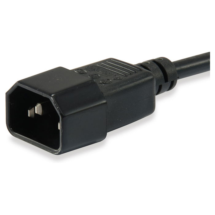 EQUIP 112101 Cable de Alimentación IEC C14 a IEC C13 Macho/Macho 3m Negro H05VV-F3G 250V 10A EQUIP 112101 Cable de Alimentación IEC C14 a IEC C13 Macho/Macho 3m Negro H05VV-F3G 250V 10A