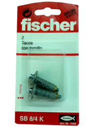 FISCHER FINSTOCK SB 8/4 TK Tacos con tornillo en blíster