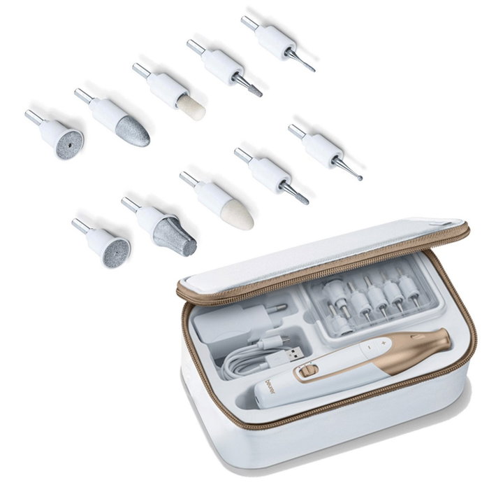 Beurer MP-64 Set de Manicura y Pedicura Profesional Blanco/Oro
