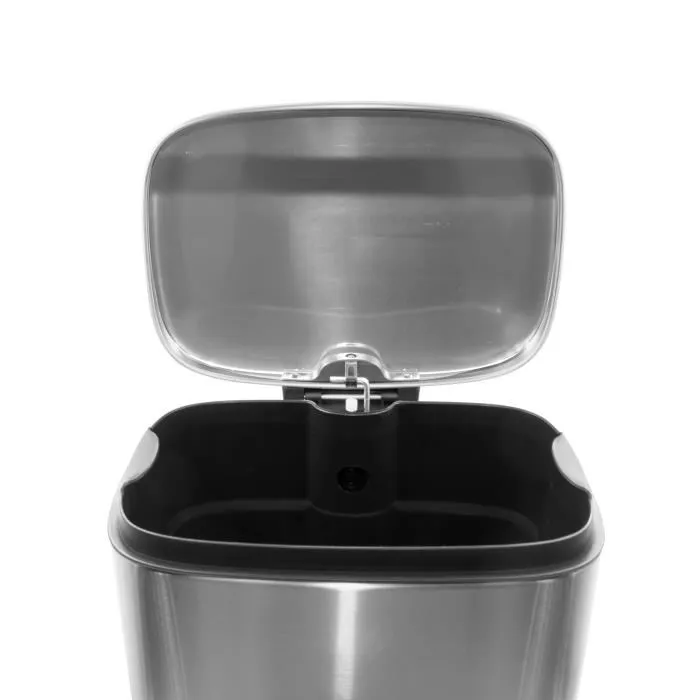 Kitchen Move Papelera de Cocina con Pedal ADMIRAL - Acero Inoxidable Cepillado - 50L - Rectangular