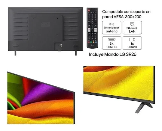 LG LG NANO 4K UHD AI 75NU850B6LA 75 pulg. Smart TV Negro