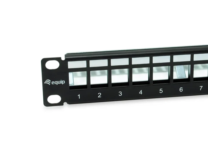 EQUIP Patch Panel Keystone Cat6A 12 puertos 10 pulgadas FTP 1U