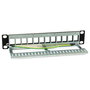 Equip Patch Panel 12 puertos Cat6a 10" FTP 1U Montaje en montaje sw