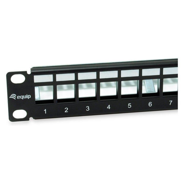 Equip Patch Panel 12 puertos Cat6a 10" FTP 1U Montaje en montaje sw