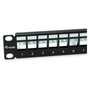 Equip Patch Panel 12 puertos Cat6a 10" FTP 1U Montaje en montaje sw
