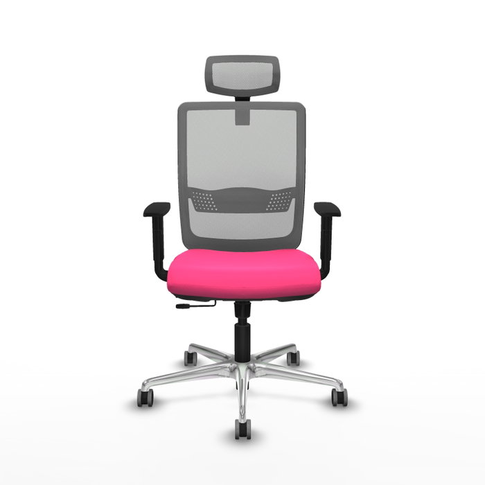 PIQUERAS Y CRESPO Silla de oficina Haches Rosa y Gris