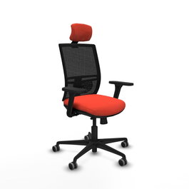 PIQUERAS Y CRESPO Silla de oficina Yunquera Naranja oscuro/Negro