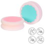 Cosmetic Club Esponja Depilatoria y Exfoliante Doble Cara Rosa y Azul 7 cm
