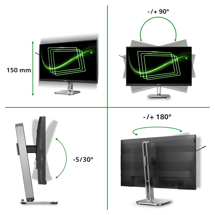 Philips 27B2G5500/00 Monitor QHD de 27 pulgadas IPS Antracita Philips 27B2G5500/00 Monitor QHD de 27 pulgadas IPS Antracita