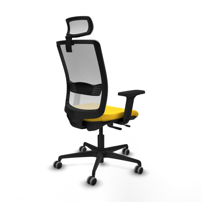 PIQUERAS Y CRESPO Silla de oficina Haches con mecanismo Sincro/Traslack Amarillo y Blanco PIQUERAS Y CRESPO Silla de oficina Haches con mecanismo Sincro/Traslack Amarillo y Blanco