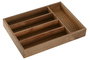 DKD Home Decor Cubertero Natural de Acacia y Ratán