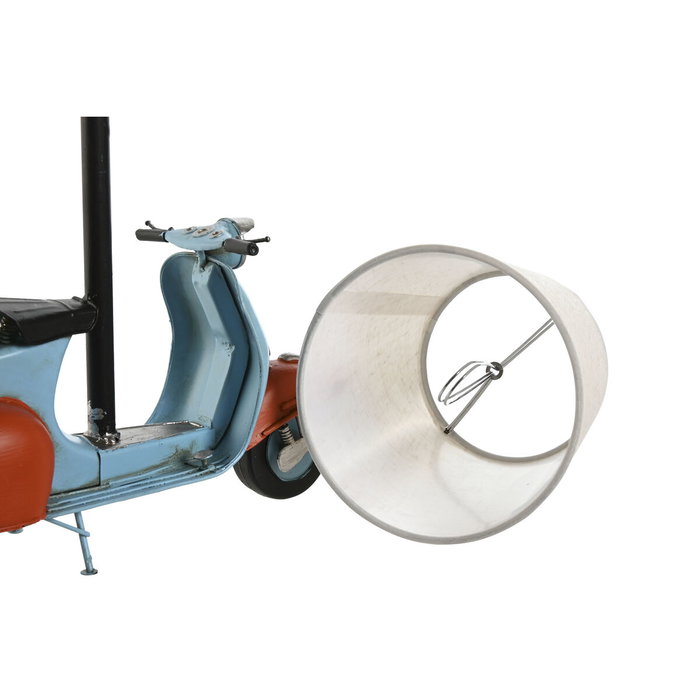 DKD Home Decor Lámpara de Sobremesa Vespa Naranja Metal y Lino