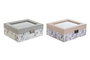 DKD Home Decor Relojero Tradicional Lila Rosa Palo 2 Unidades 19.5 x 9.5 x 22.5 cm
