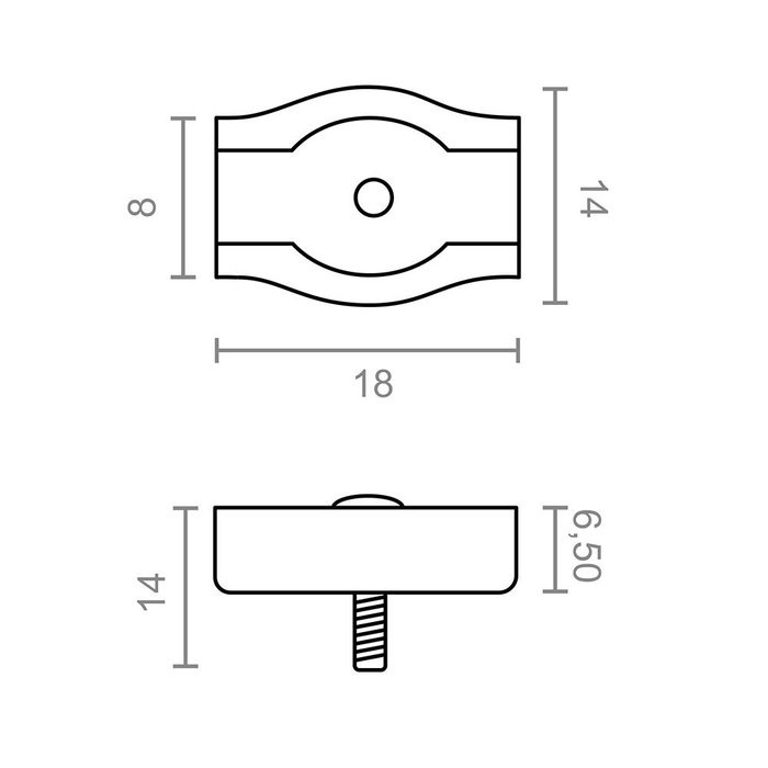 Edm Sujetacable Plano Simple sjt03 2 mm Galvanizado Blister 2 uds