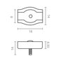 Edm Sujetacable Plano Simple sjt03 2 mm Galvanizado Blister 2 uds